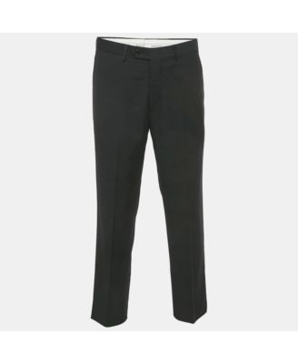 Men's Black Cotton Formal Trousers