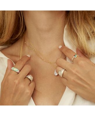 Adjustable Multi Pastel Color Enamel Sterling Silver Signet Ring