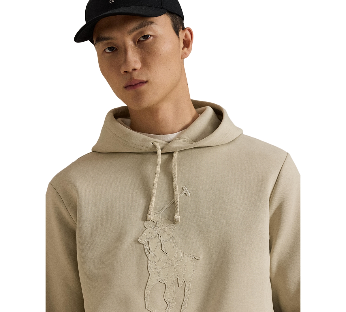 Polo Ralph Lauren Men's Leather-Pony Double-Knit Hoodie