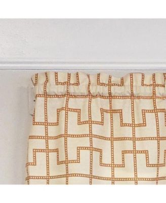 100% Cotton High Quality Torres Tailored Window Valance with 1.5" Rod Pocket 50" W X 12" L Cream