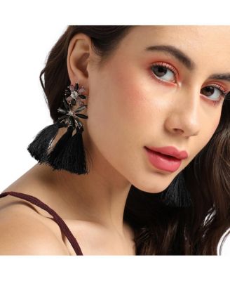 Crystal Tassel Drop Earrings