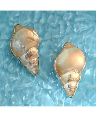 Women's The Translucent-Conchiglia Statement Earrings - California Gold