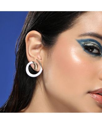 Women's The Enamel-Spirale Stud Earrings - California Gold