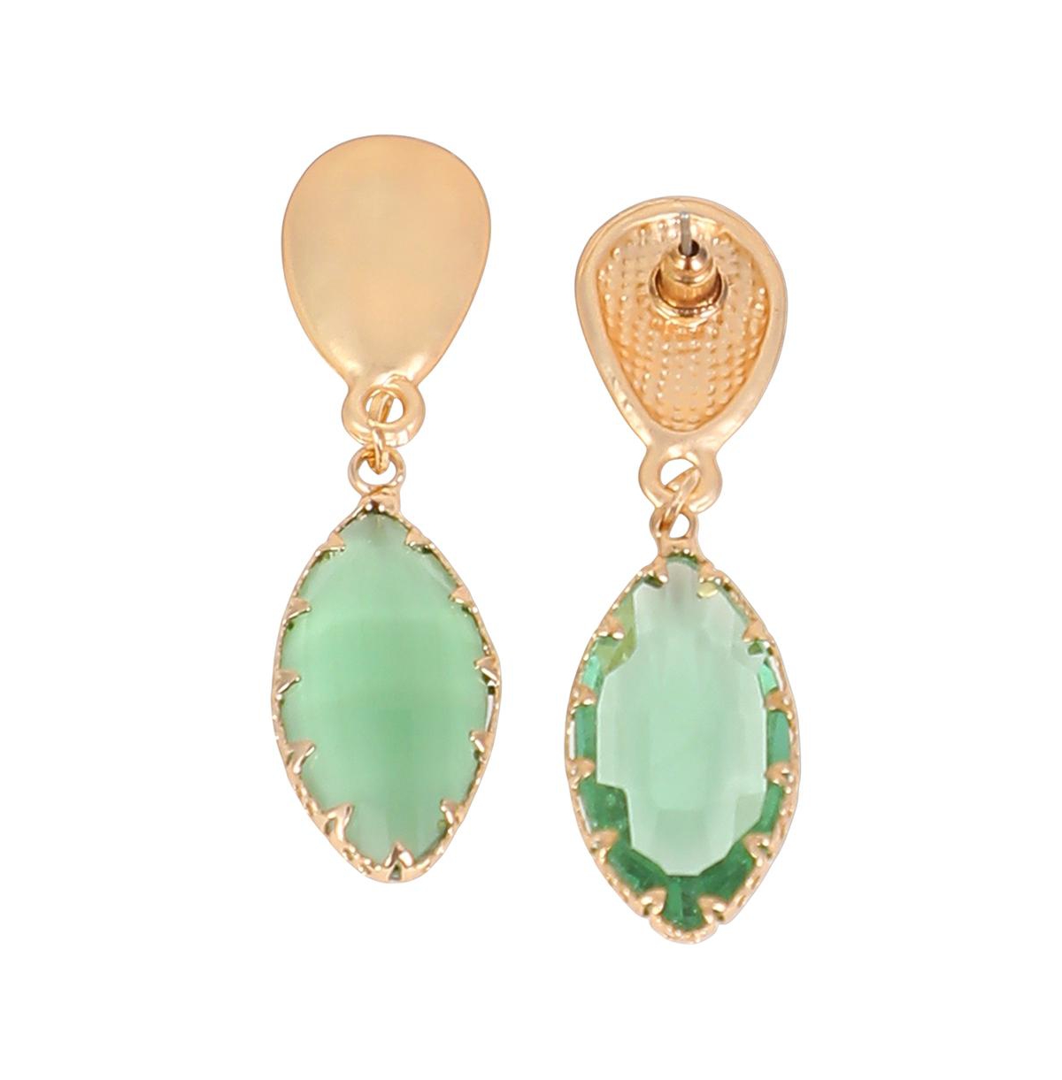 Women's The Marquise-Gleam Drop Earrings - Kelly Green