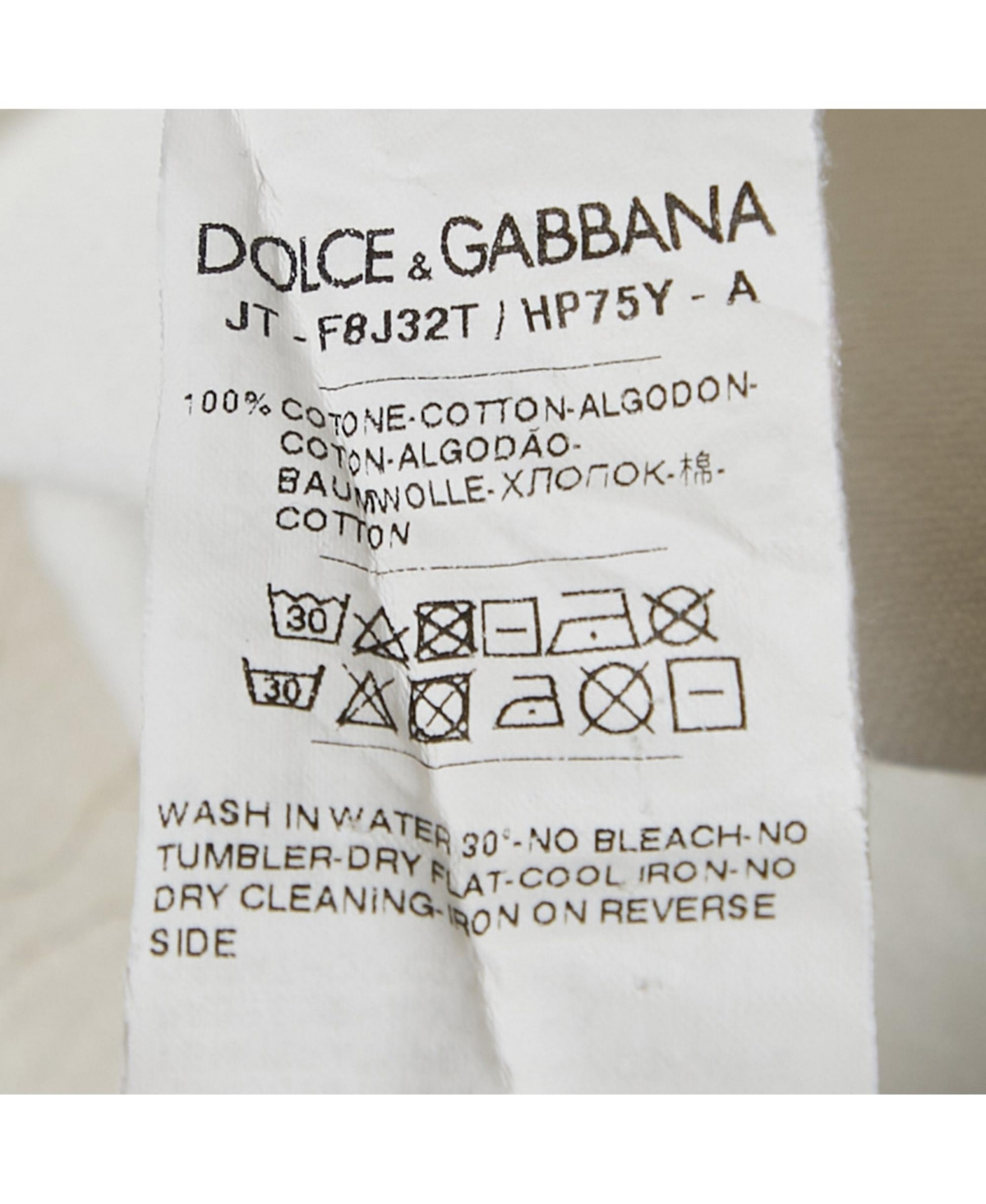 Pre-Owned Dolce & Gabbana Women's Logo Print Cotton Crew Neck T-Shirt