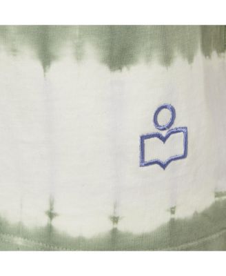 Women's Etoile White/green Tie-Dye Cotton Dena T-Shirt