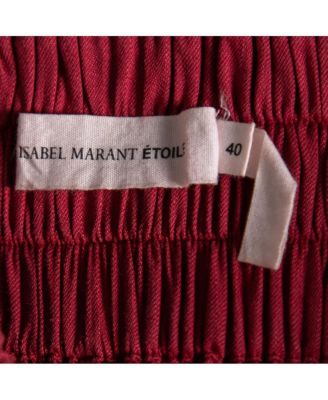 Women's Etoile Red Linen Blend Shorts