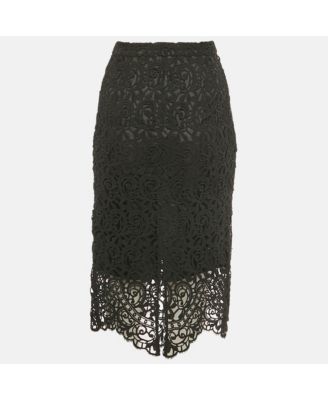 Women's Black Lace Pencil Skirt