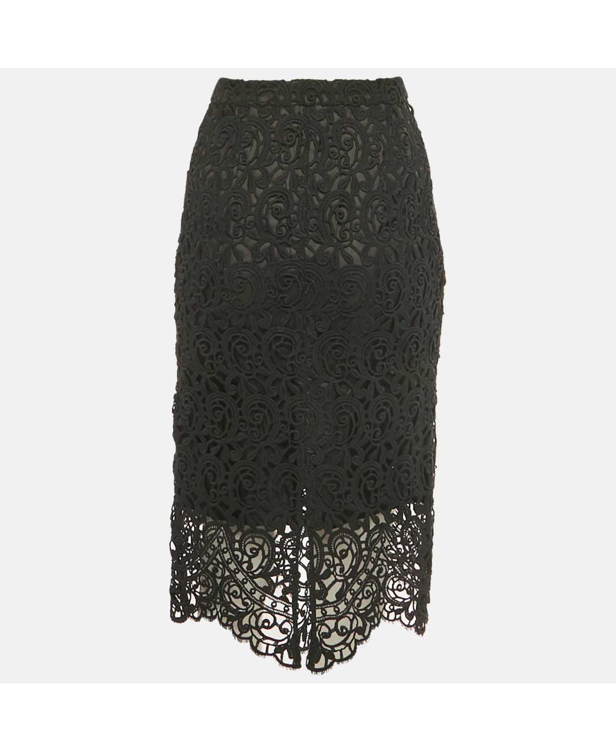 Pre-Owned Burberry Women's Black Lace Pencil Skirt