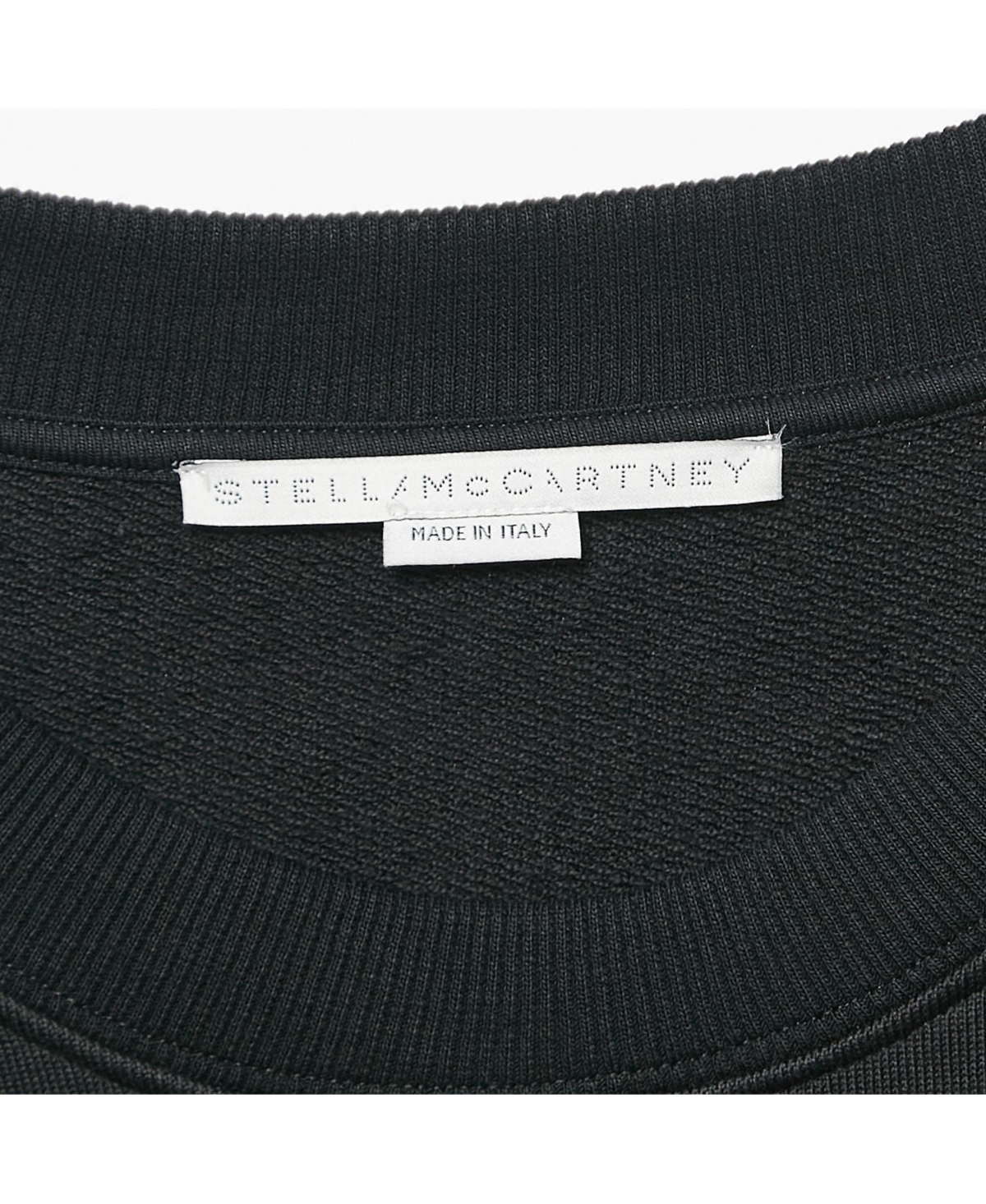 Pre-Owned Stella Mccartney Women's Black Studded Logo Cotton Knit Oversized Sweatshirt