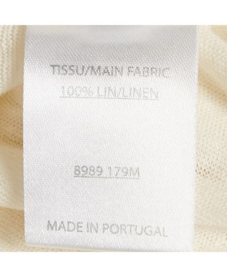 Women's Cream Linen Knit Short Sleeve Top