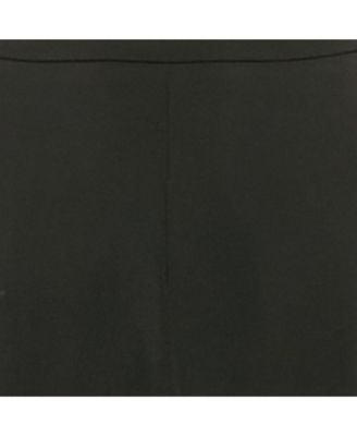 Women's Black Crepe Lace Trimmed Trousers