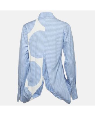 Women's Stripe Cotton Asymmetric Shirt