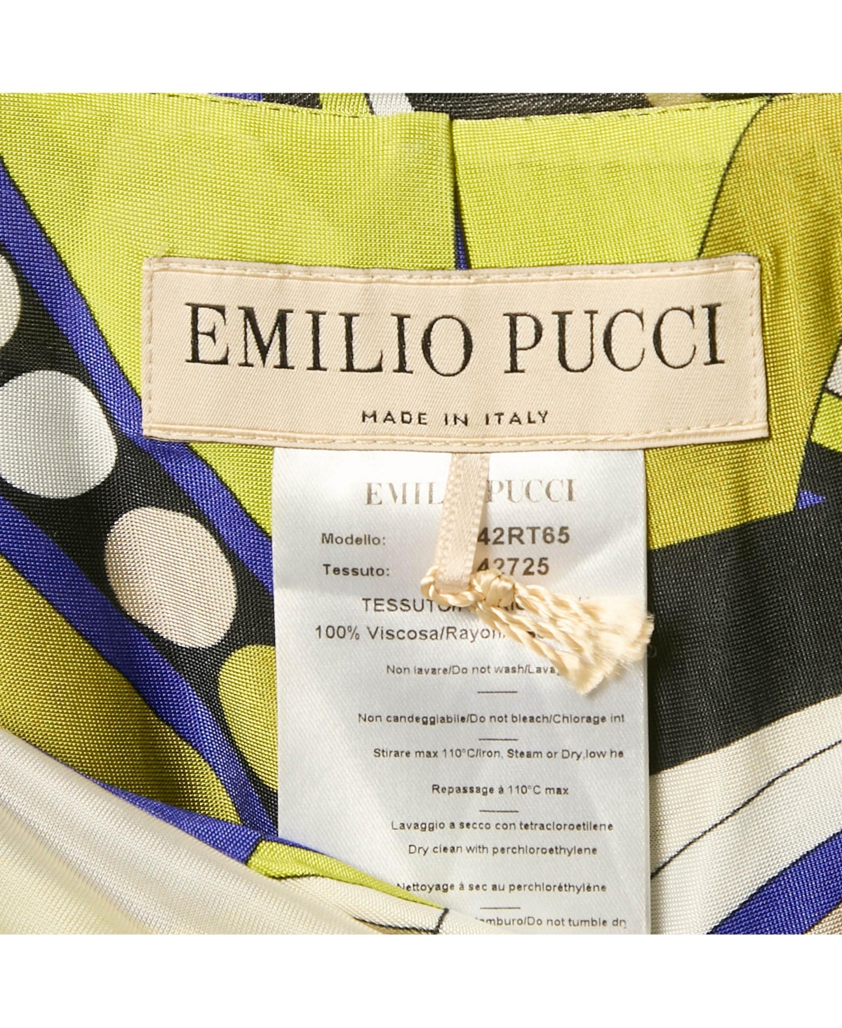 Pre-Owned Emilio Pucci Women's Multicolor Printed Jersey Draped Trousers