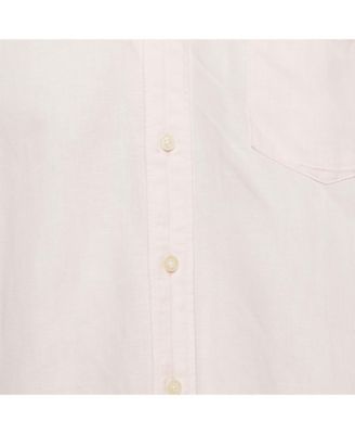 Men's Pink Linen Long Sleeve Shirt