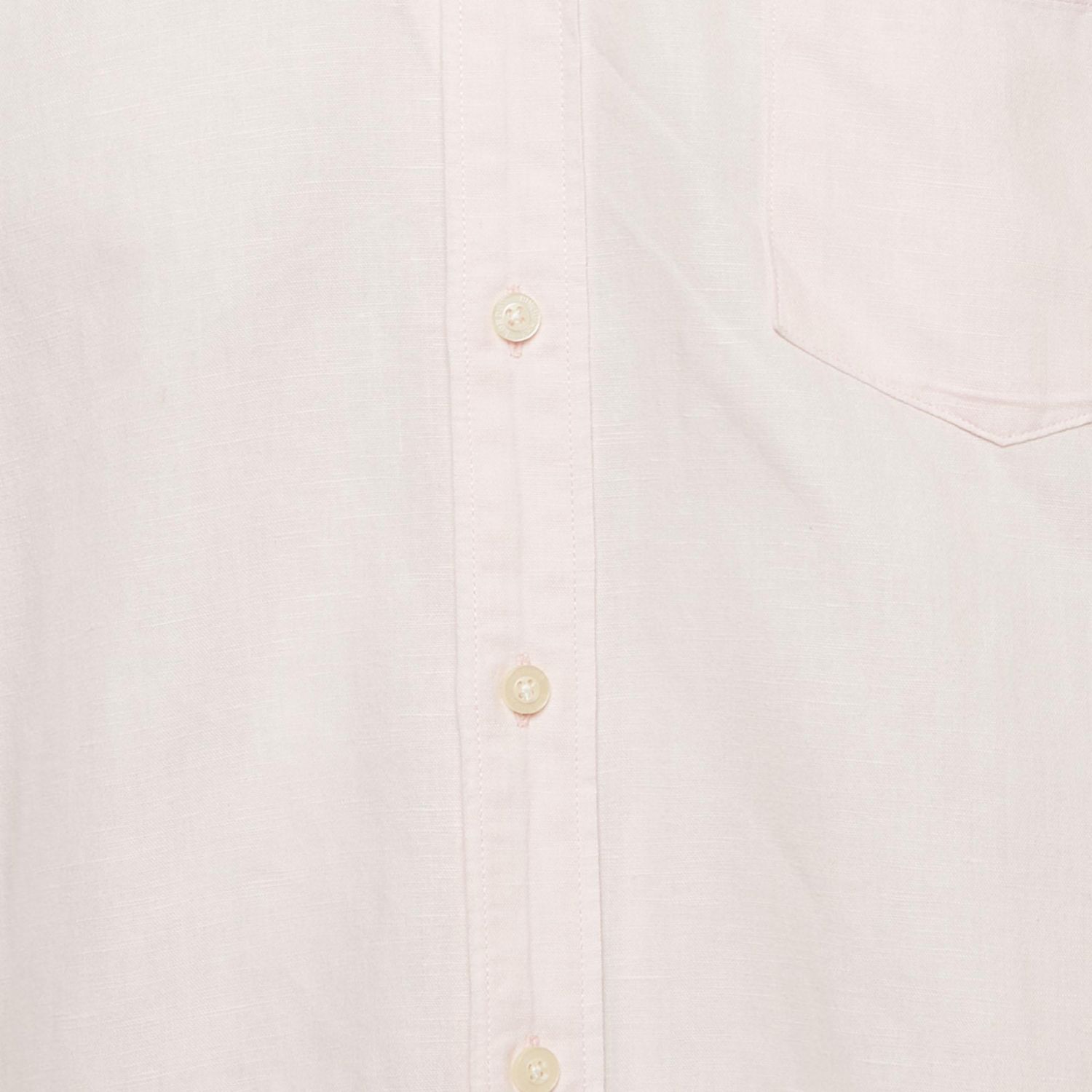 Men's Pink Linen Long Sleeve Shirt