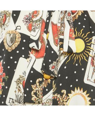 Women's Printed Silk Blouse