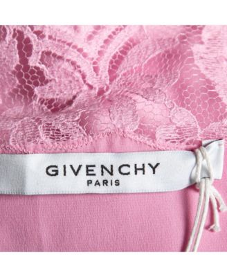 Women's Pink Satin Slip Cami Lace Trimmed Top