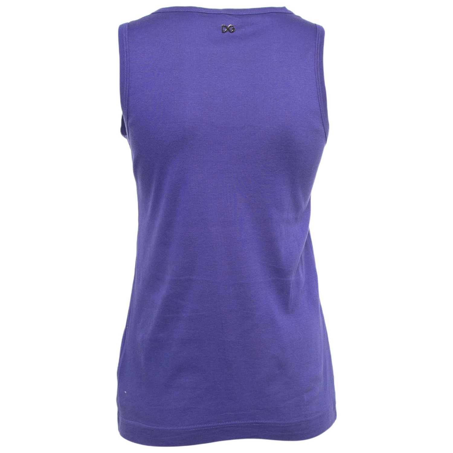 Women's Pre-Owned Dolce and Gabbana Purple Cotton Tank Top