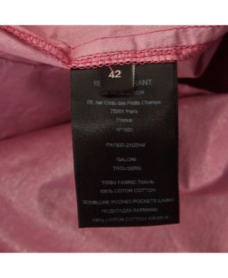 Women's Metallic Pink Cotton Carrot-Fit Galoni Trousers