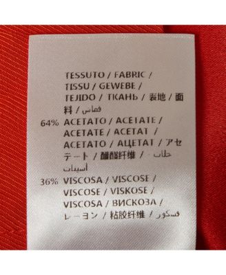 Women's Red Satin Straight Leg Trousers