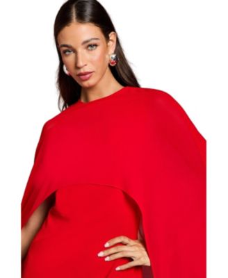 Women's Cape Sleeve Maxi Dress