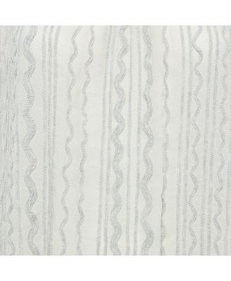 Women's Grey Wavy Embroidered Silk And Jersey Top