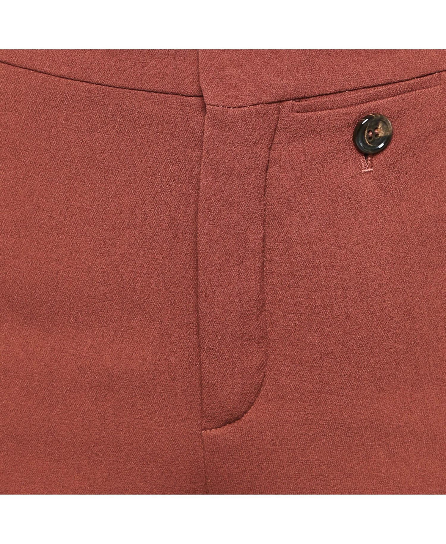 Women's Brown Crepe Wide Leg Trousers