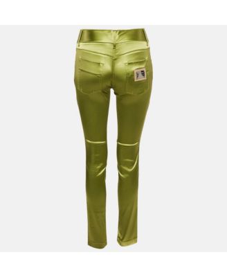 Women's Green Satin Trousers