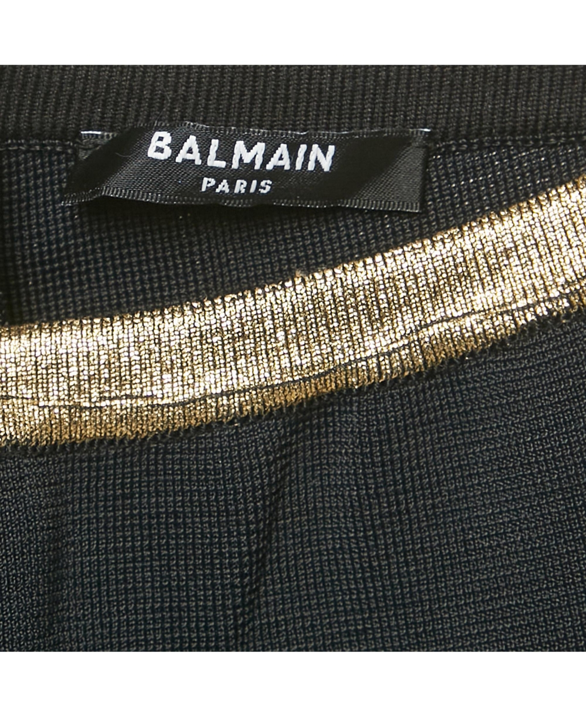 Pre-Owned Balmain Women's Black Jersey Wide-Leg Pants