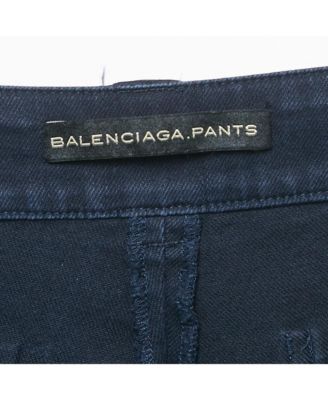 Women's Blue Cotton Gabardine Pants