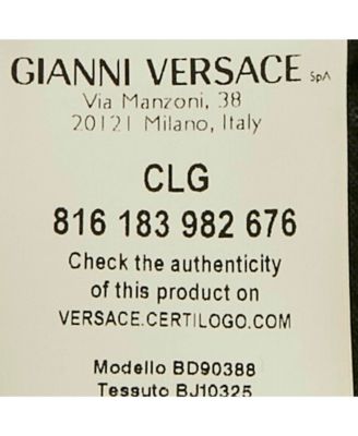 Women's Pre-Owned Versus Versace Black Striped Cotton Knit Applique Detail Sweatshirt