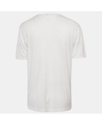 Men's White Cotton Jersey Crewneck T-Shirt