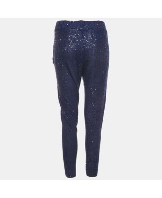 Women's Sequin Cotton Knit Jogger Pants