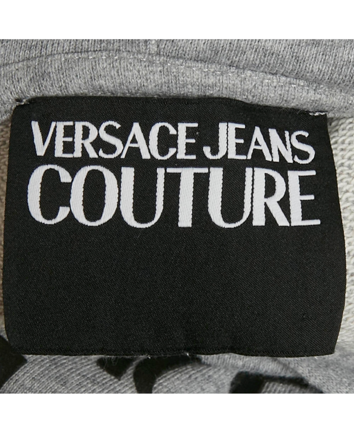 Pre-Owned Versace Women's Jeans Couture Grey Logo Applique Cotton Knit Sweatshirt