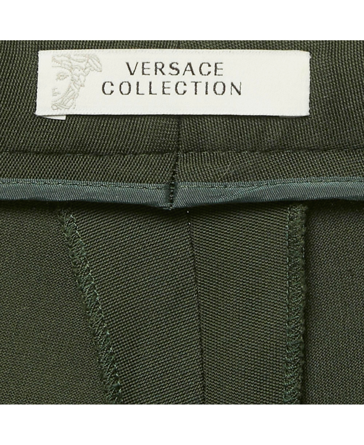 Pre-Owned Versace Women's Collection Crepe Slim Fit Trousers