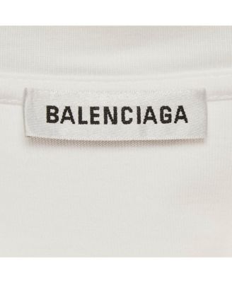 Men's White Logo Embroidered Cotton T-Shirt