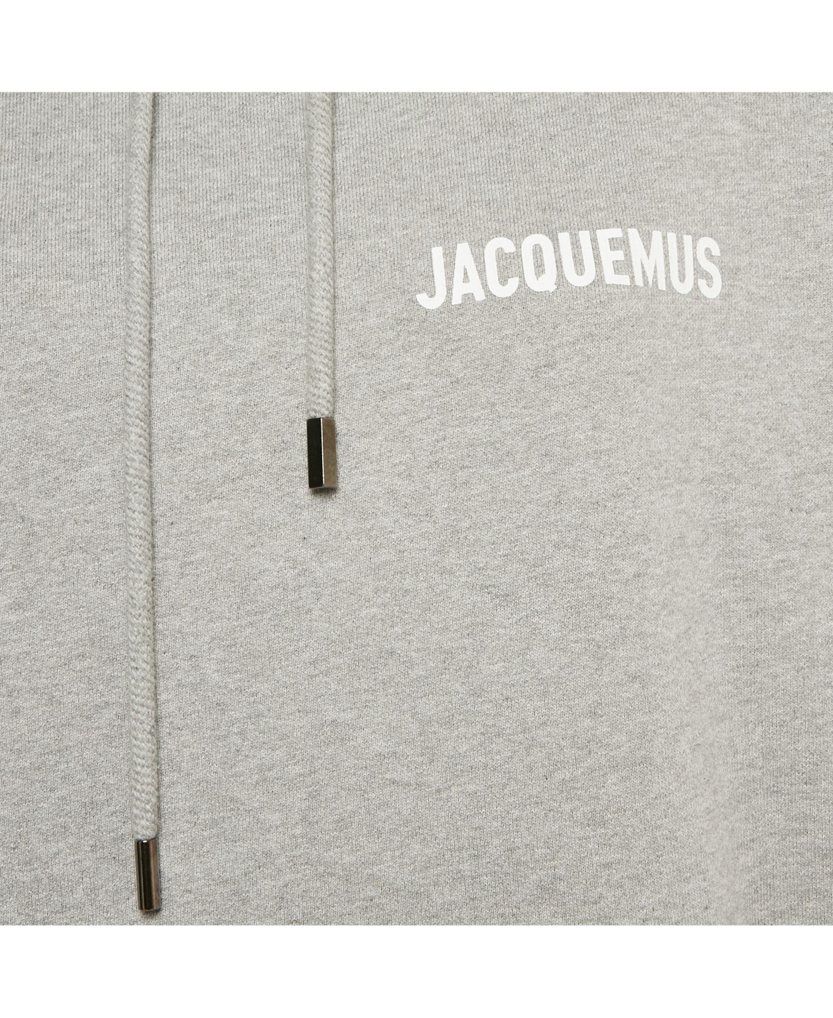 Pre-Owned Jacquemus Women's Grey Logo Print Cotton Hoodie