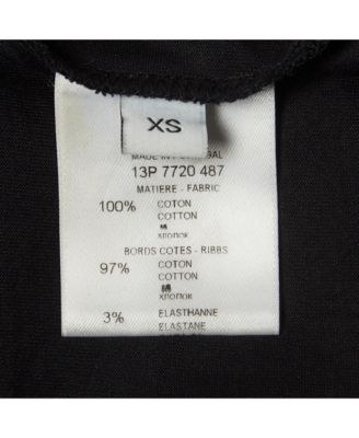 Women's Black Printed Cotton Knit Tank Top