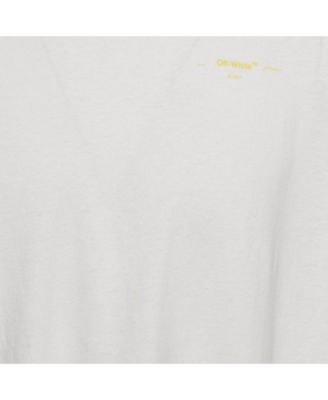 Men's White Arrow Paint Jersey Oversized T-Shirt