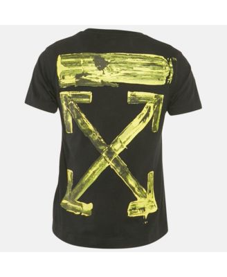 Men's Black Logo Print Cotton Crew Neck T-Shirt