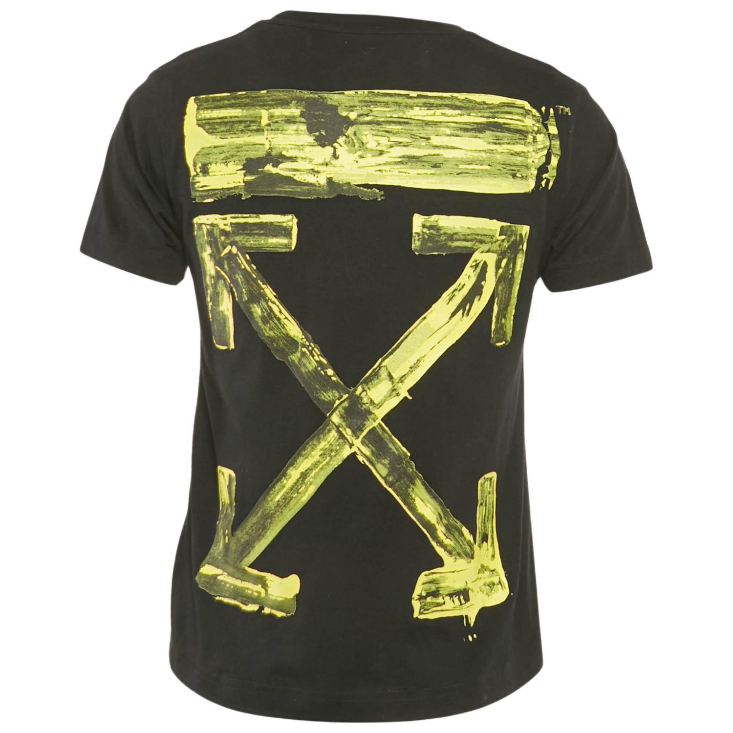 Men's Black Logo Print Cotton Crew Neck T-Shirt