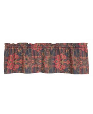 100% Cotton High Quality Espadas Tailored Window Valance with 1.5" Rod Pocket 50" W X 12" L Burgundy