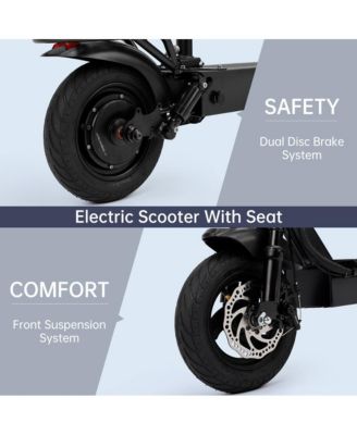 10-Inch Adult Foldable Electric Scooter with Dual Brakes & Auto Power-Off, 48V Motor for 20MPH & 25-Mile Range