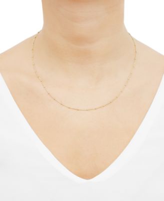 Expandable Curb Chain Necklace in 14k Yellow Gold
