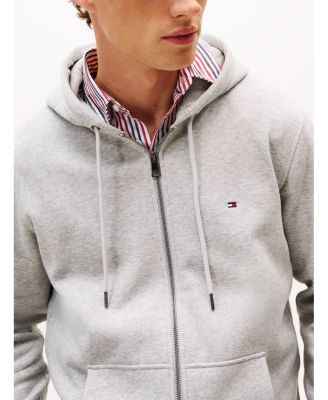 Men's Long Sleeve Zip-Front Flag Logo Hoodie