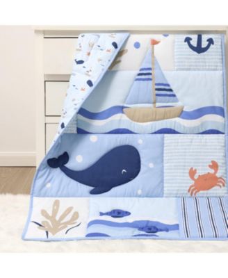 Crib Bedding Set for Baby Boys, Nautical Patch, 3 Pieces