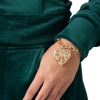 Double Heart Drop Earrings