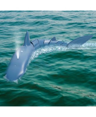 Remote Control Shark Toy, 2.4GHz Realistic RC Shark with Lights, Spray & 2 Batteries for Pool or Bath, Fun Toy for Kids 6