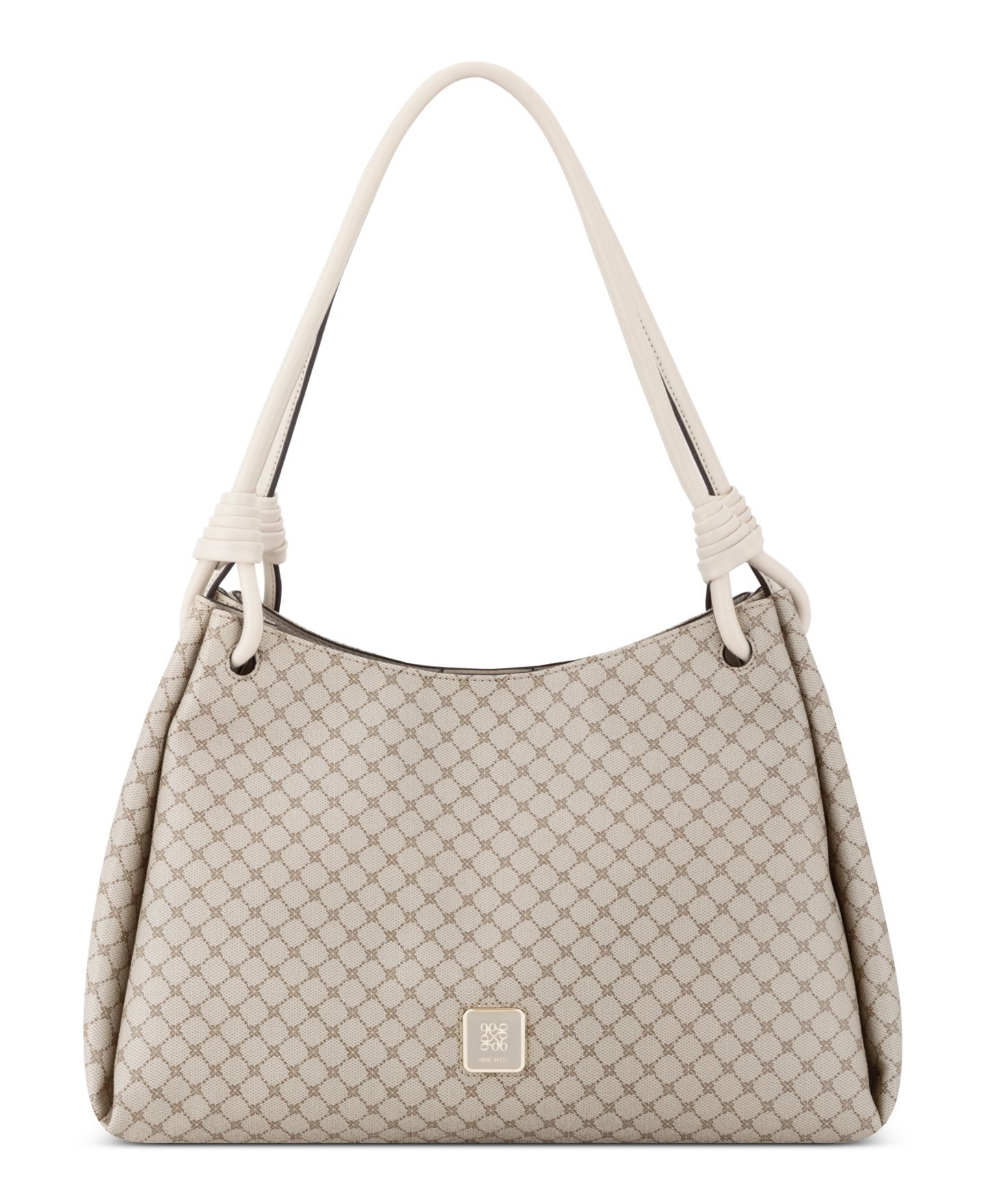 Женская сумка Nine West Dorsey Triple Compartment Shoulder, цвет: Серо-бежевый молочный — фото 1